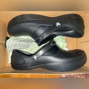 CROCS Women's Classic work Black Mules